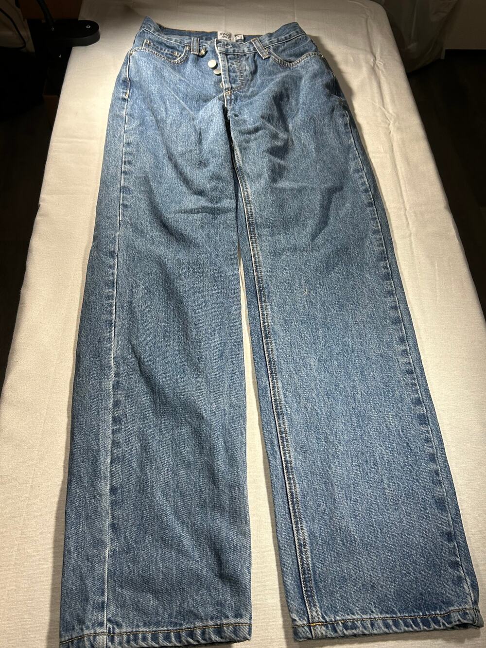 Princess Polly High Waisted Wide Leg Blue Jeans Size 4 / AU 8